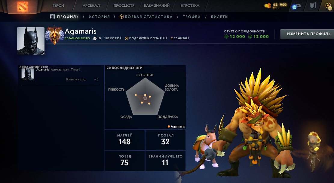 🏅 MMR 7130 | 🕒 178 годин | 🛡 12000