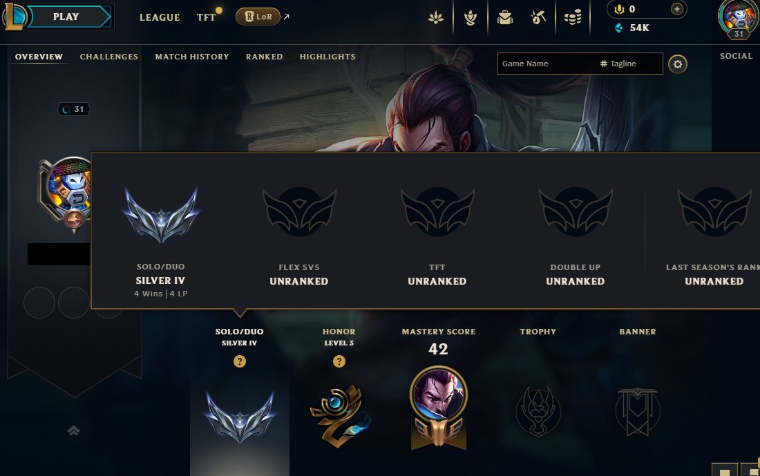 Level 31 Silver EU West Account with 11 Champions and 4 Skins