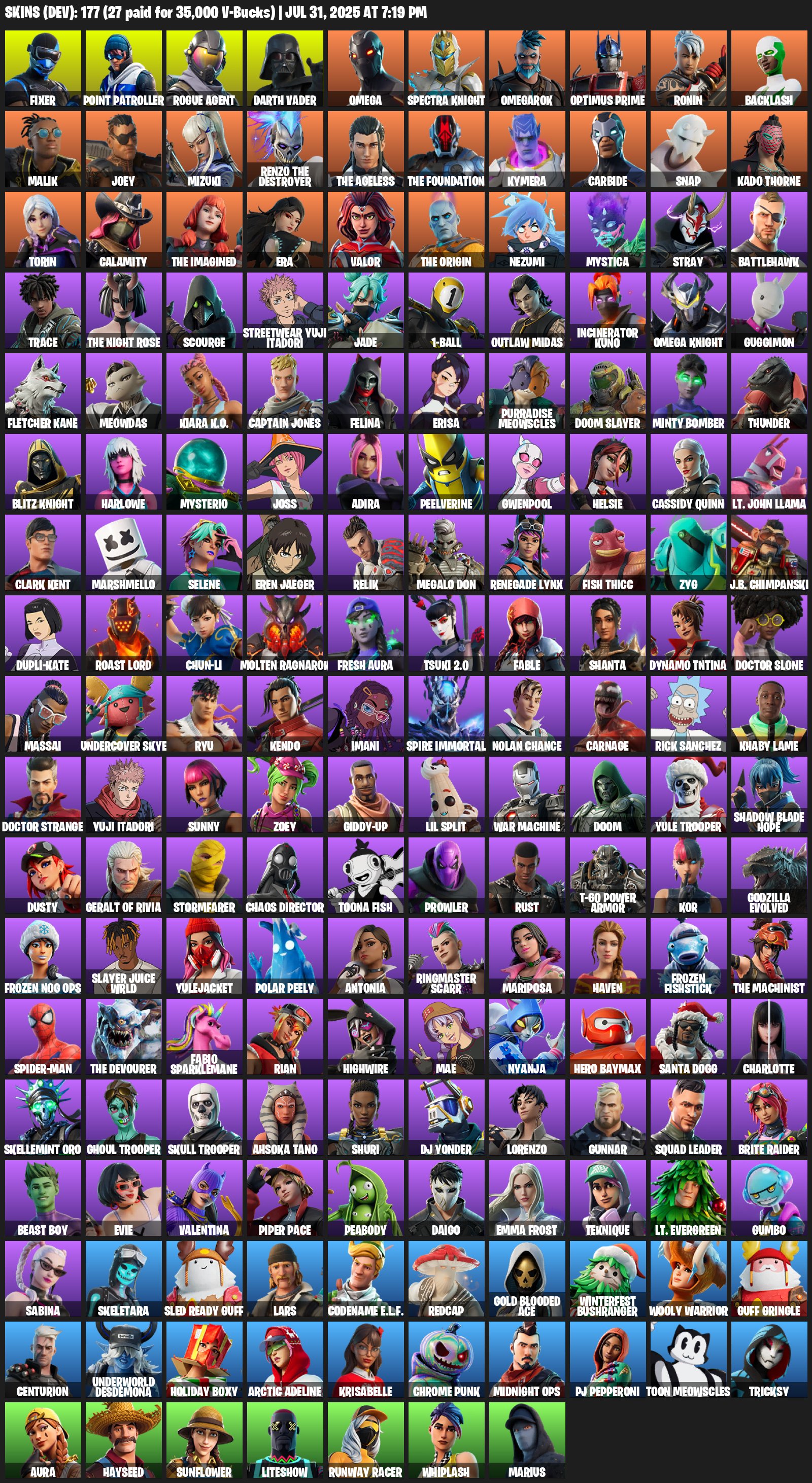 Epic Fortnite Experience with 177 Unique Skins 🎭🖥