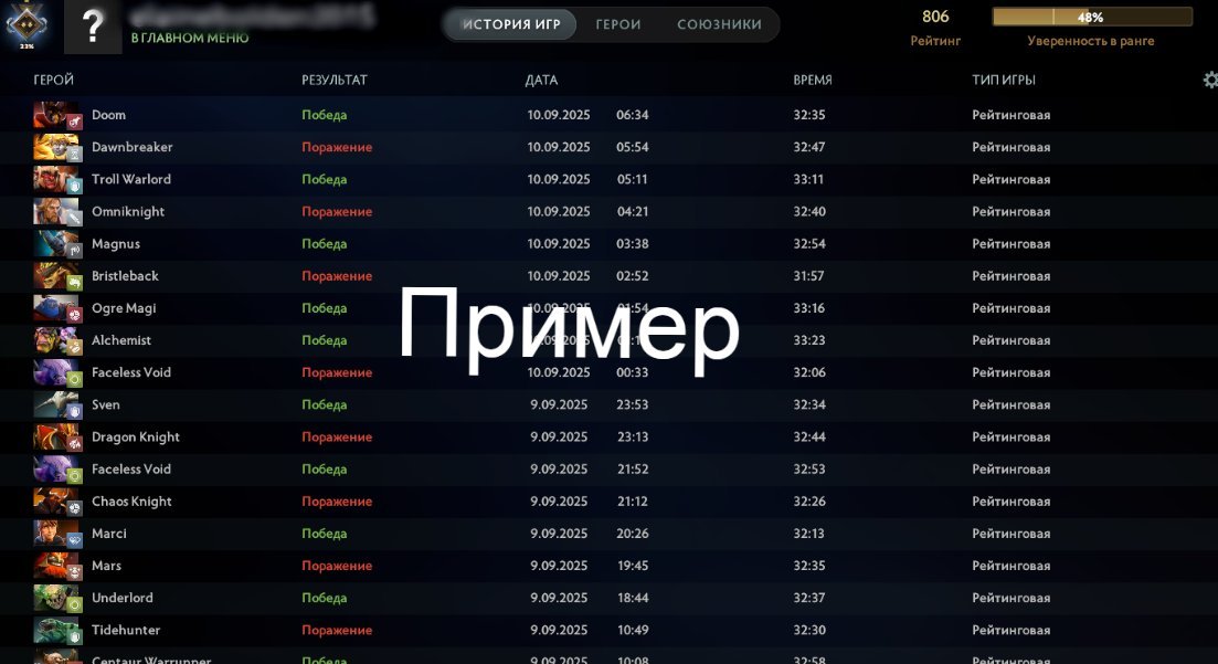 🏅 MMR 2235 | 🕒 200 часов | 🛡 10050