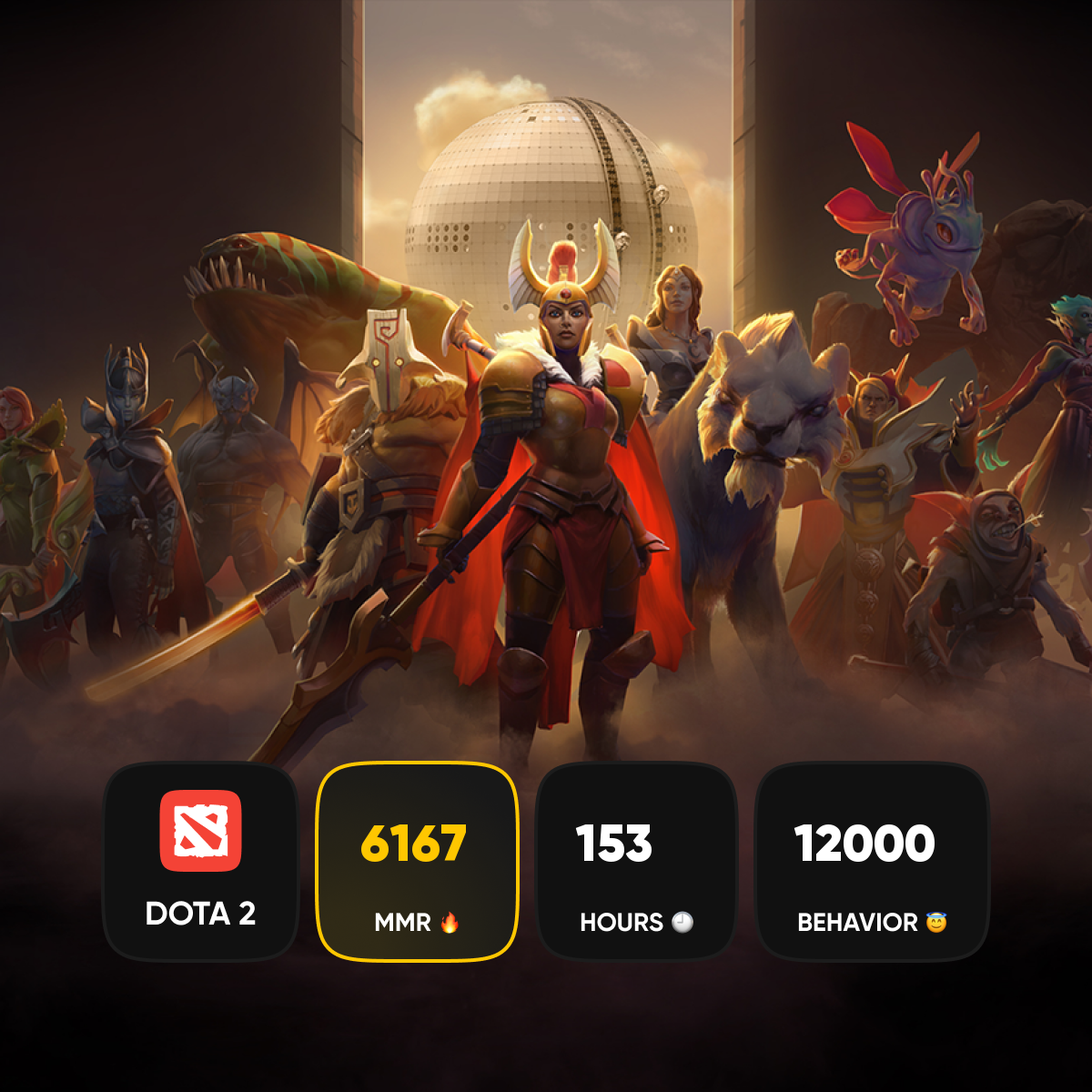 🏅 MMR 7974 | 🕒 153 годин | 🛡 12000