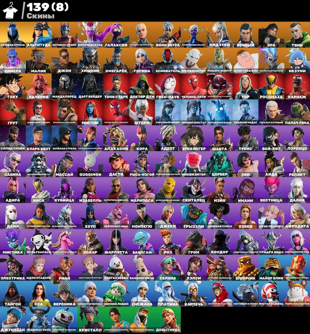 Impressive Collection of 139 Unique Skins for PC Battle Royale