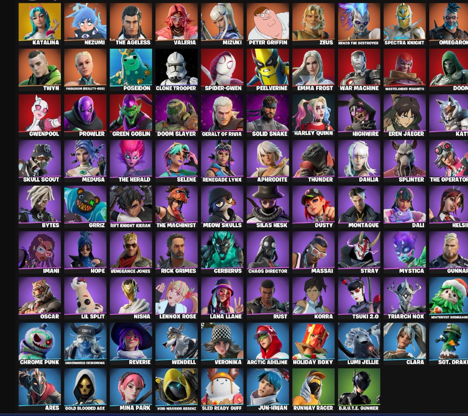 Fortnite Battle Royale Account with 88 Unique Skins 🎭🖥