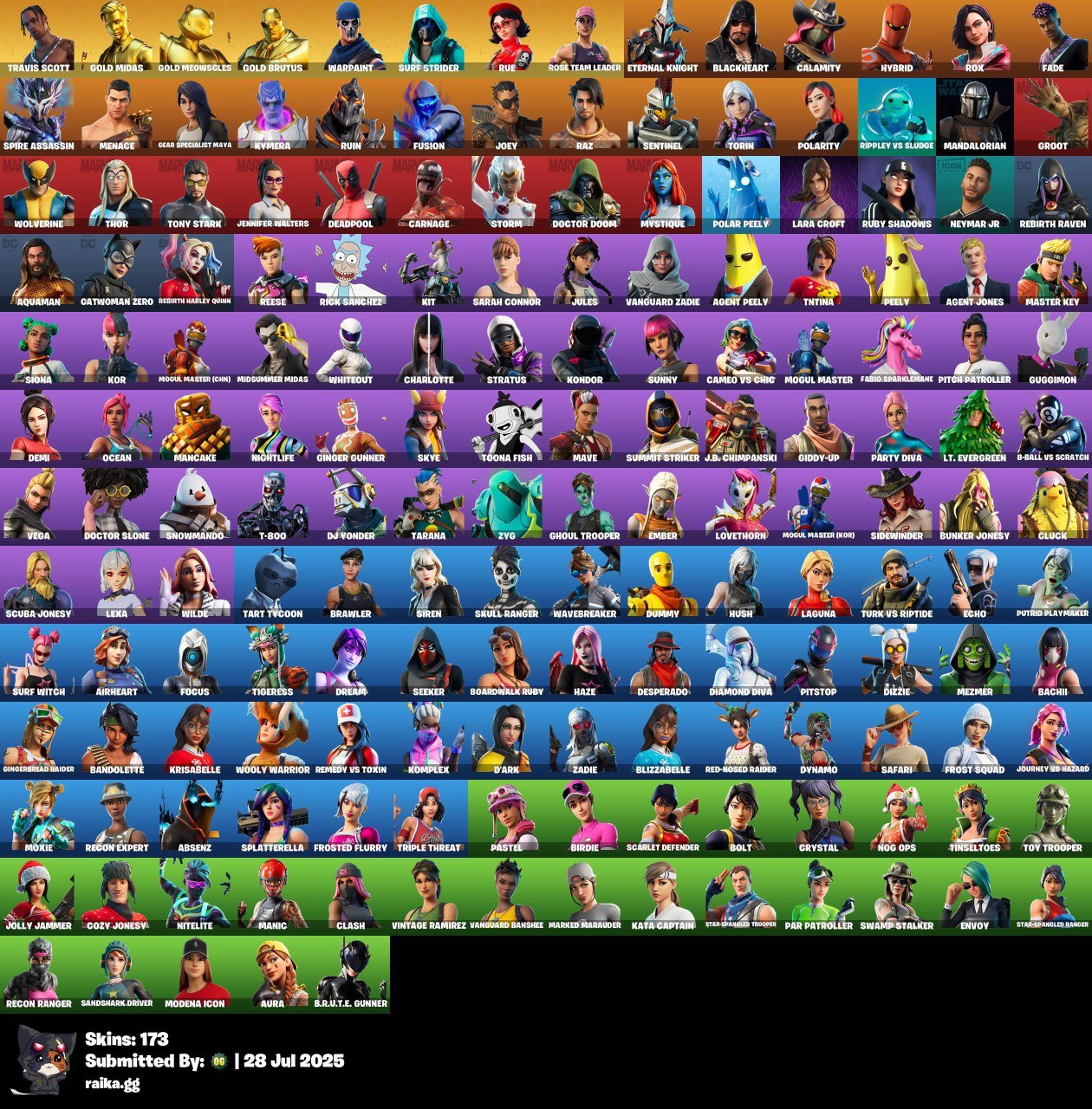🎨 173 skins | 🌟 Fortnite account