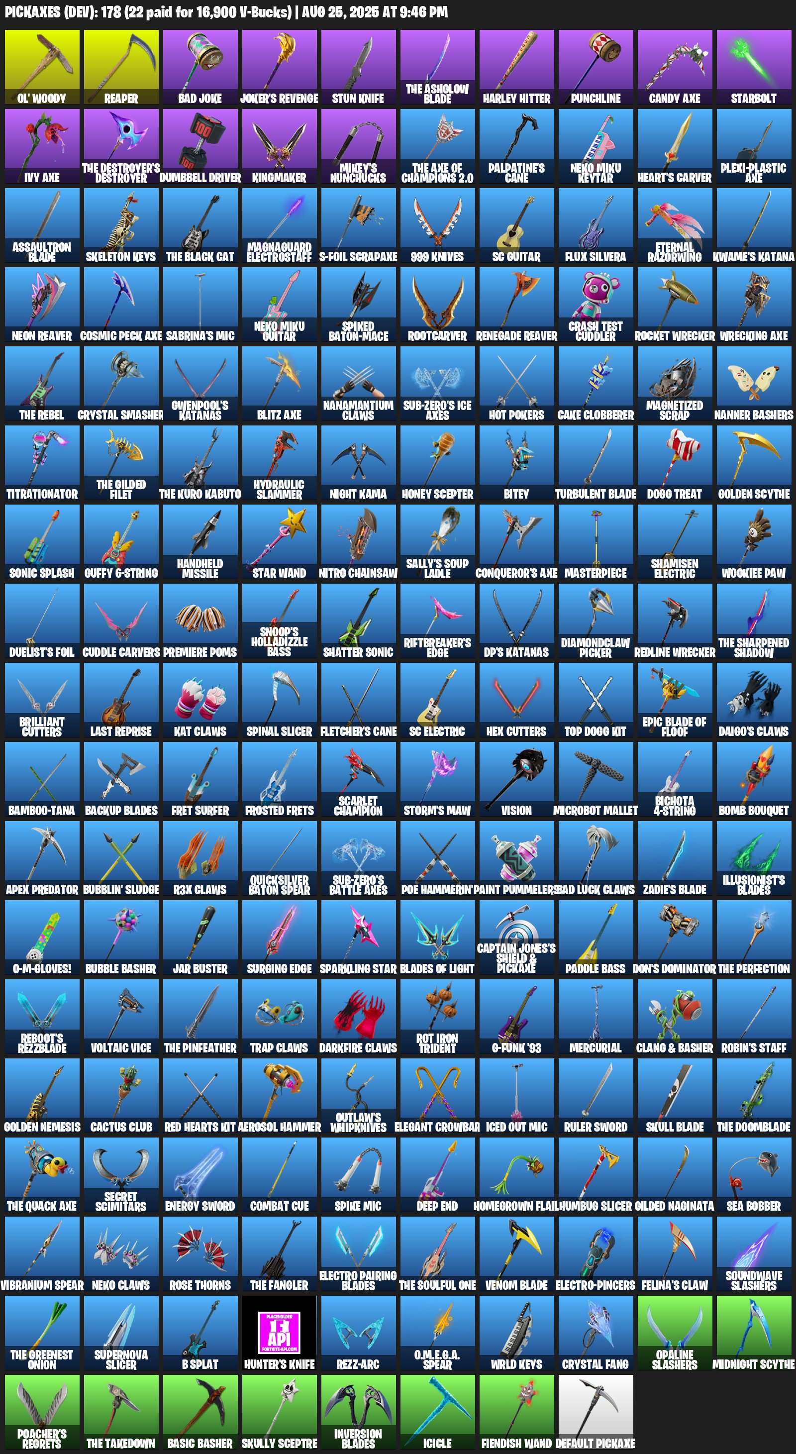 Battle Royale Account with 173 Unique Skins on PC 🎭🖥