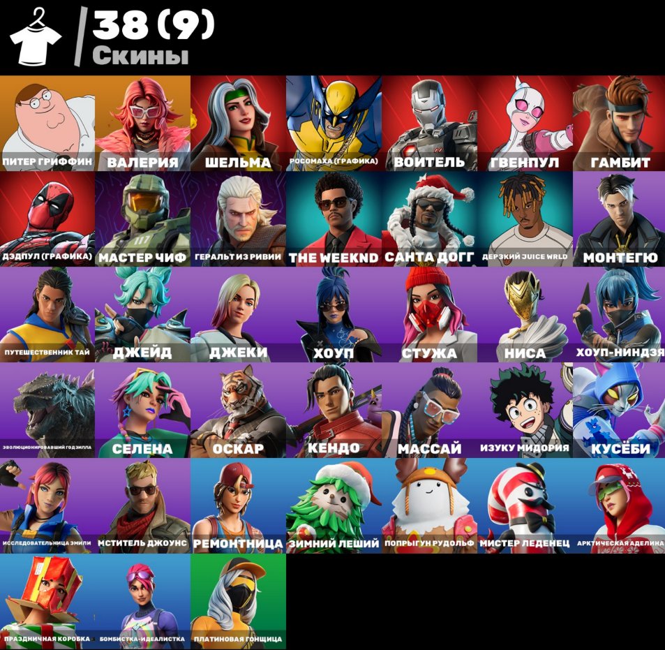 Diverse Collection of 38 Unique Skins for Battle Royale (PC)
