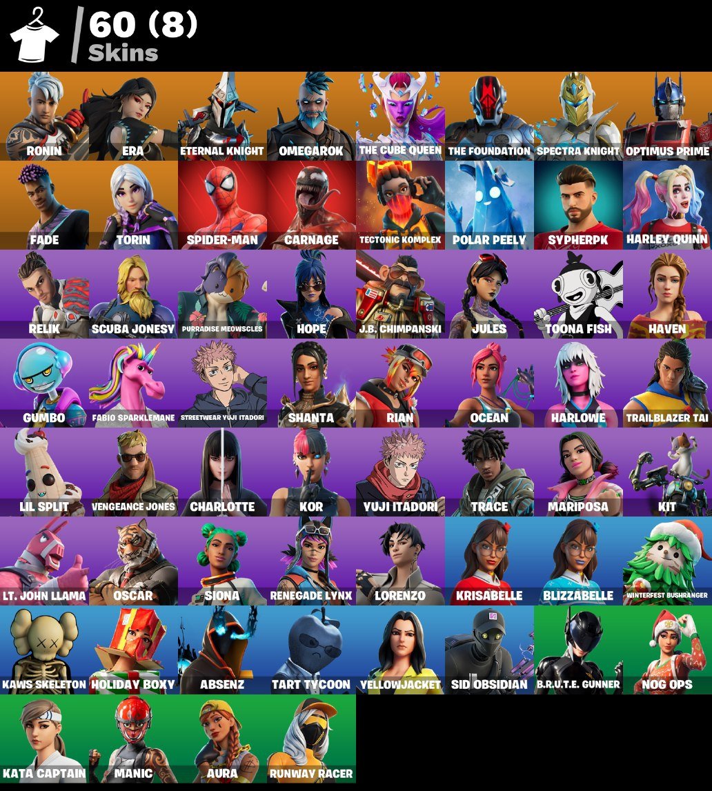 🎨 60 скинов | 🌟 Fortnite аккаунт