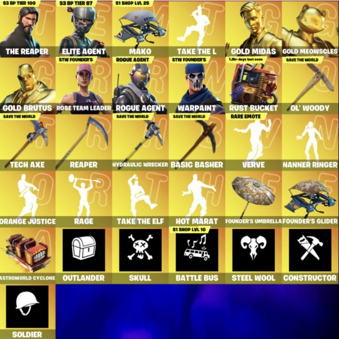 Diverse Fortnite Collection with 119 Unique Skins 🎭🖥