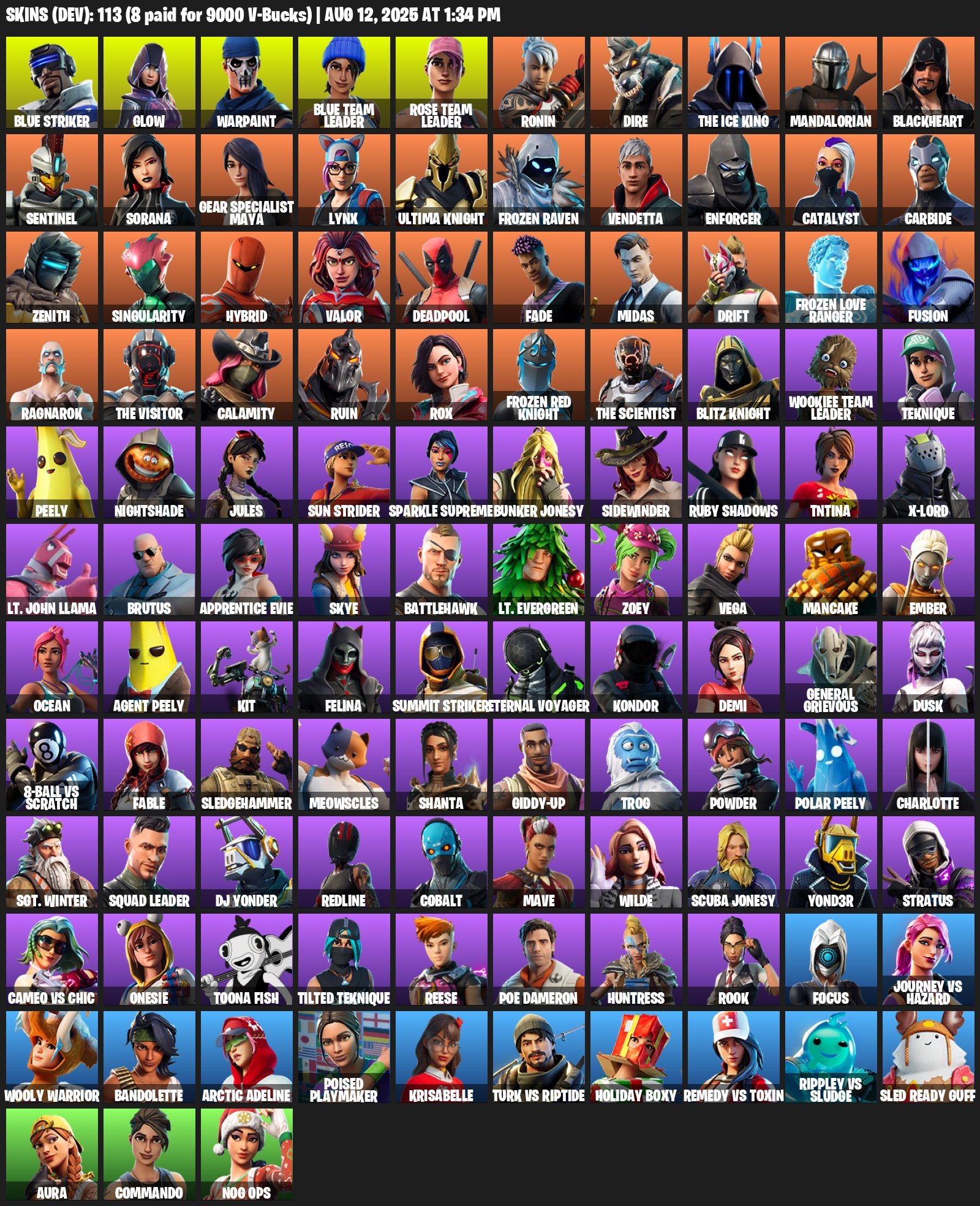 🎨 115 skins | 🌟 Fortnite account