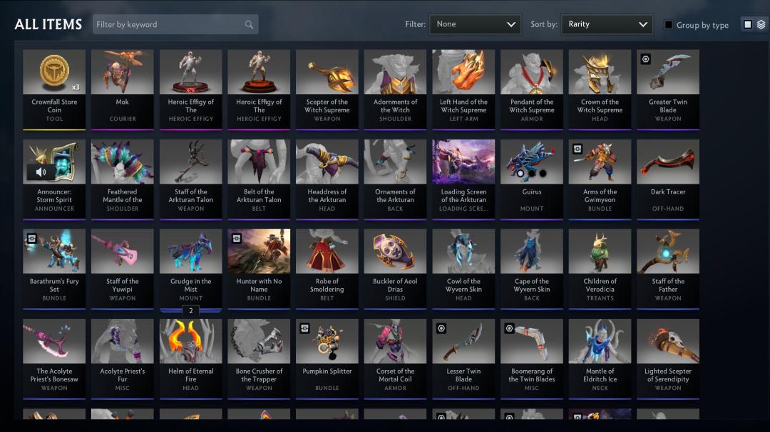 Акаунт з рейтингом 1100 та 3400 годин у Dota 2