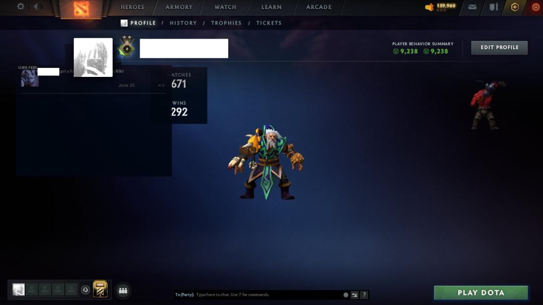 🏆 Аккаунт з MMR 1 та 9238 порядком | 600 годин 🎮 | Продаж | 1 шт.