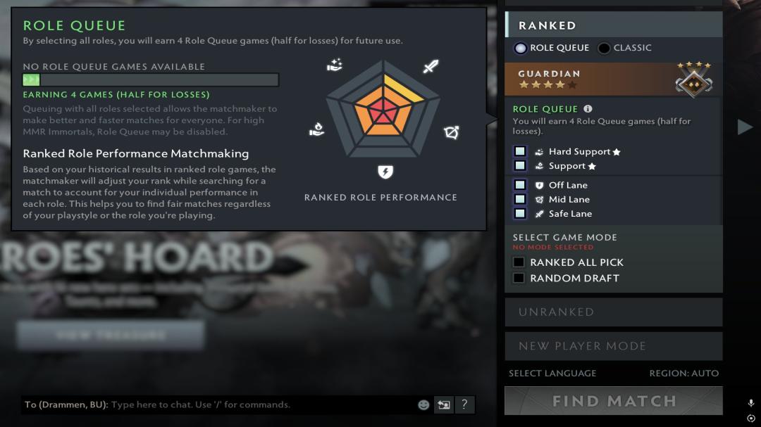 Акаунт з рейтингом 1100 та 3400 годин у Dota 2