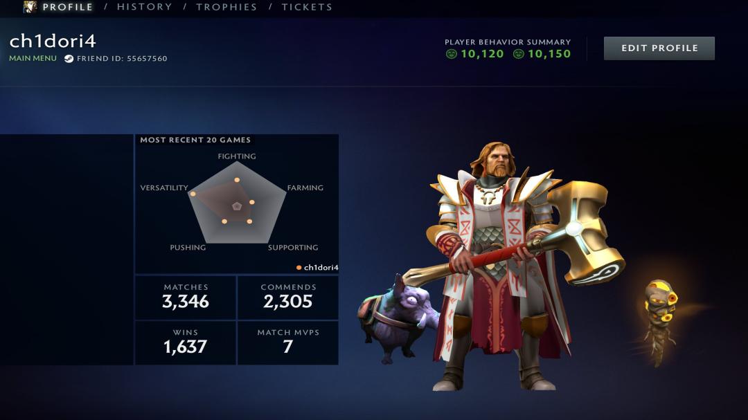 🏅 MMR 2300 | 🕒 3600 годин | 🛡 10000