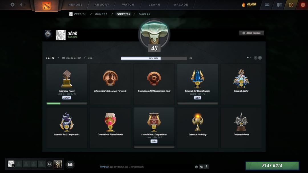 Акаунт Dota 2 з рейтингом 4000 та 900 годинами гри