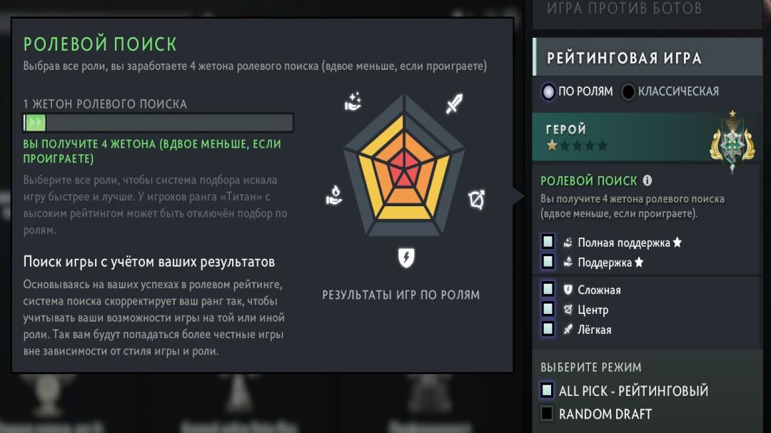Власний акаунт Dota 2 з рейтингом 2223 та 534 годинами гри