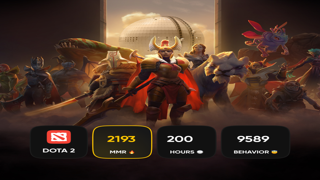 Рейтинговий акаунт Dota 2 з MMR 1492 та 200 годинами гри