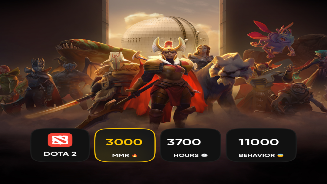 Рейтинговий акаунт Dota 2 з 3000 MMR та 3700 годинами гри