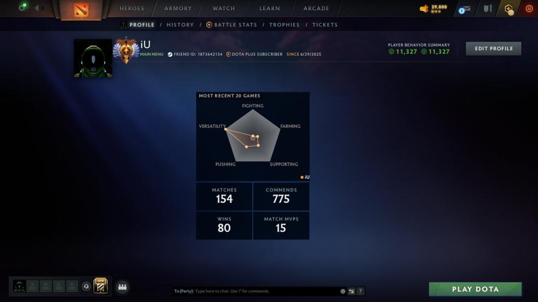 🏆 Аккаунт Dota 2 з MMR 8396 та 11327 порядністю за 209 годин 🎮