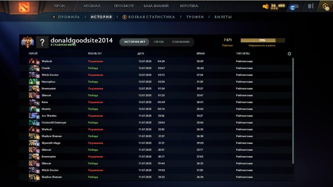 🎮 Аккаунт DOTA 2 з MMR 7871 ✅ | 588 годин | Порядочність 10754 🛡