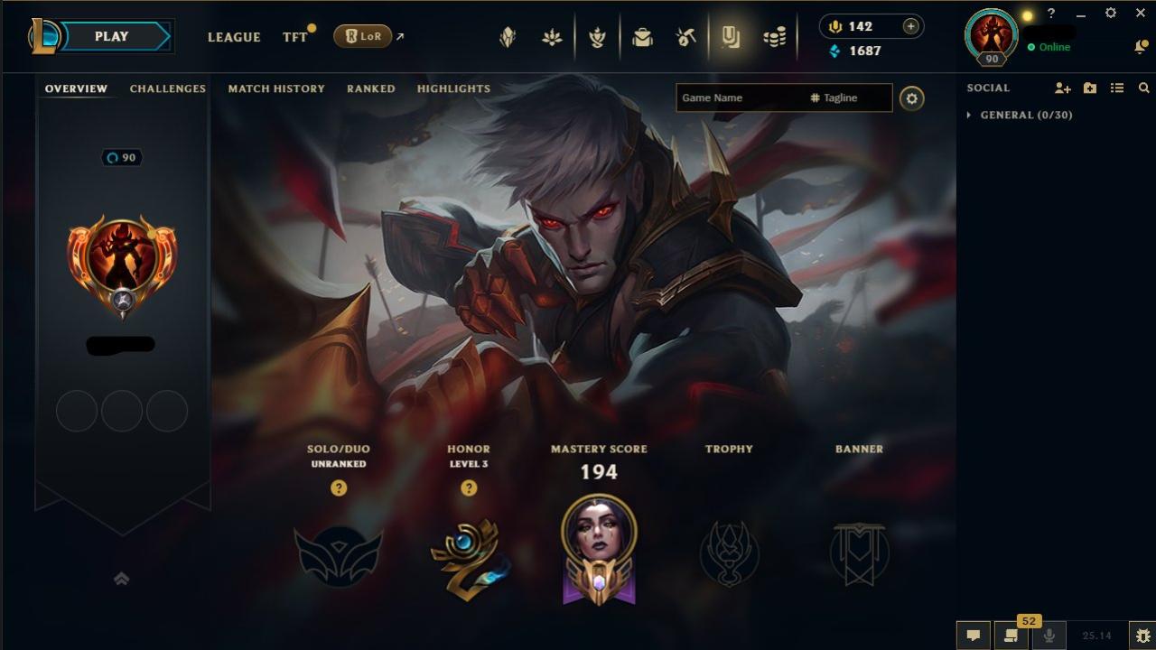 🎮 Акаунт LoL EU West: 75 чемпіонів, 14 cкінів | Рівень 90 | Без рангу 🛡️