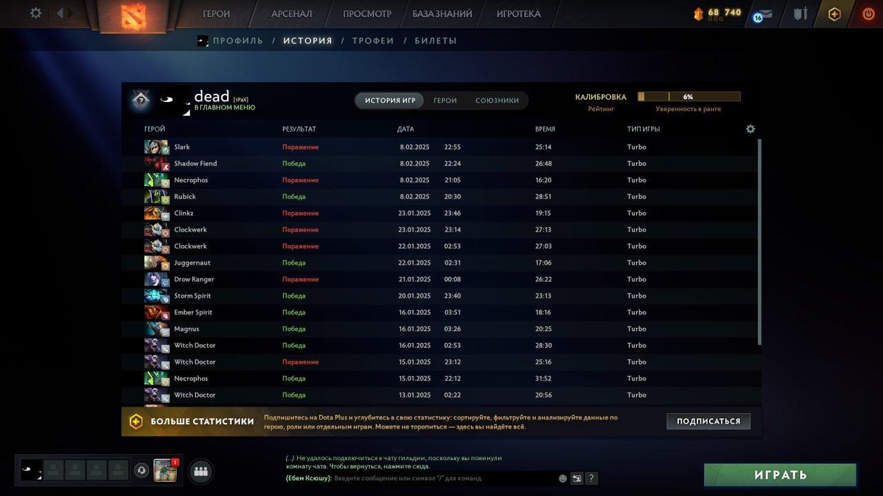 Рейтинг 9585, 406 годин у Dota 2 - особистий акаунт