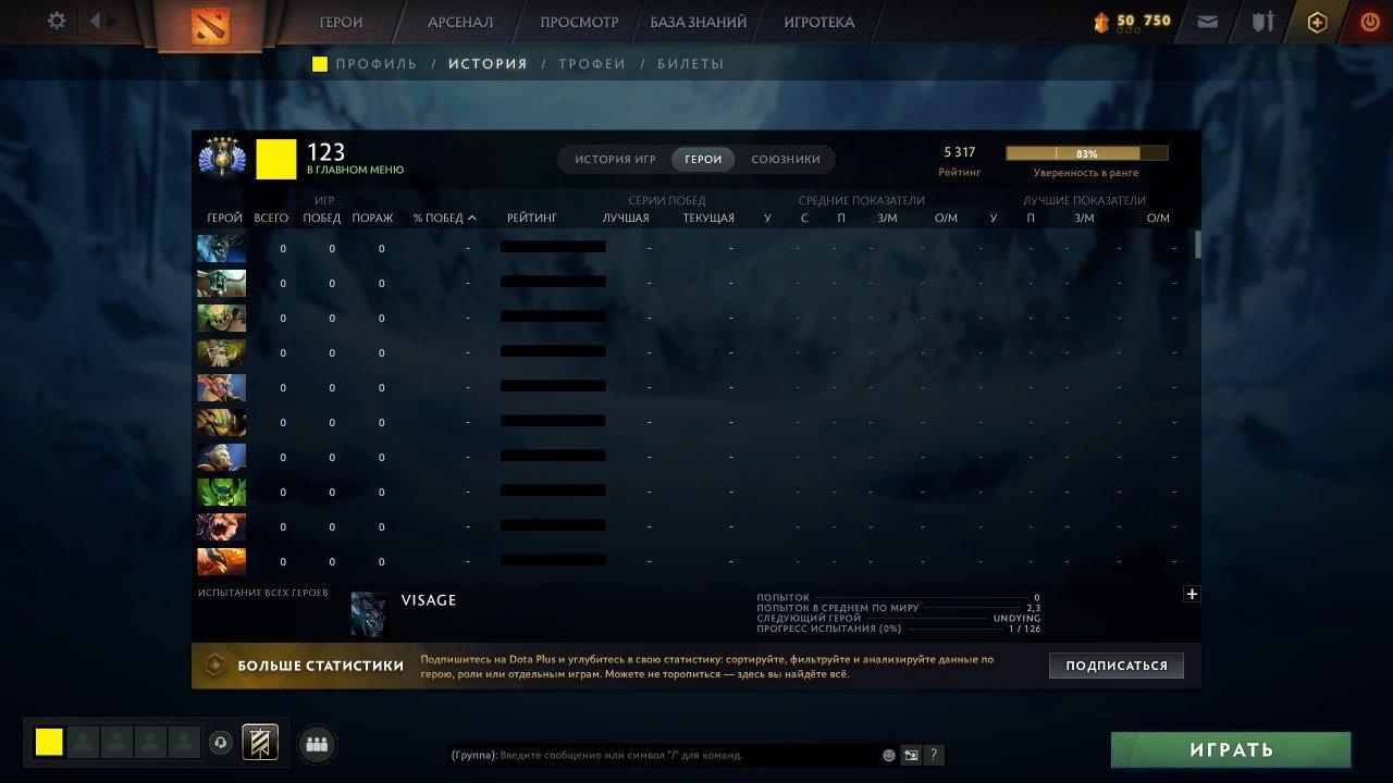🏆 Акаунт з MMR 5317 🎮 500 годин 🛡 Порядність 10000 ✅ 1 шт.