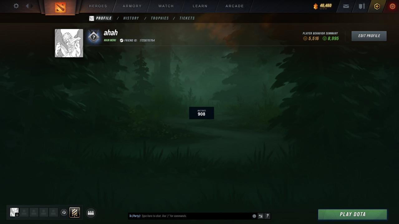 Акаунт Dota 2 з рейтингом 4000 та 900 годинами гри