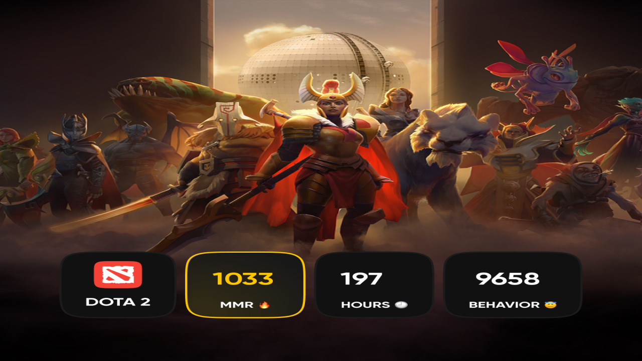 Рейтинговий акаунт Dota 2 з 197 годинами гри та високою порядністю