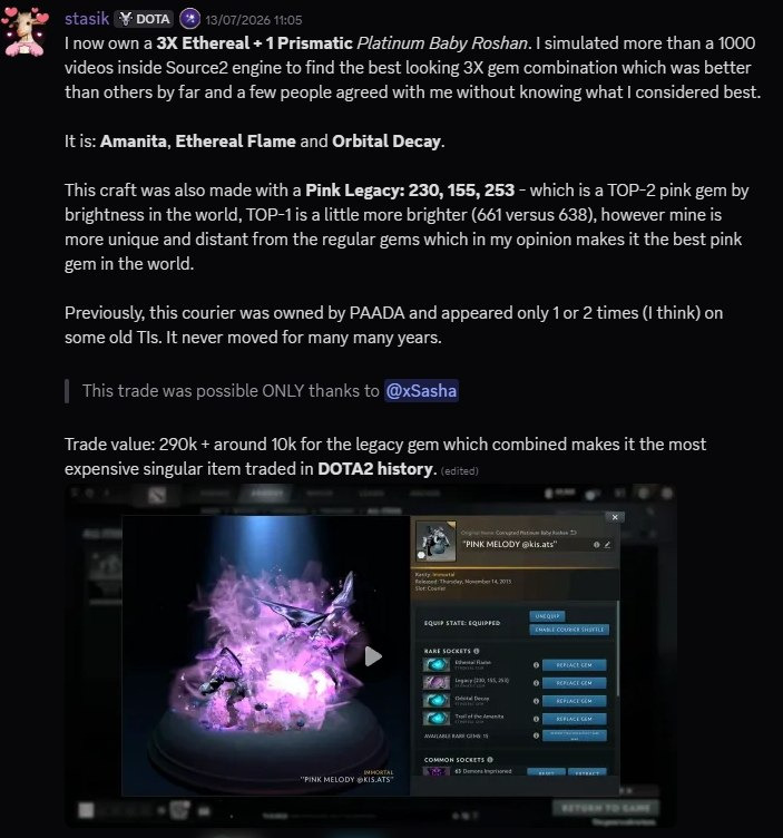 Колекціонер купив унікального кур’єра Dota 2 за $300 тис. - news.goranked