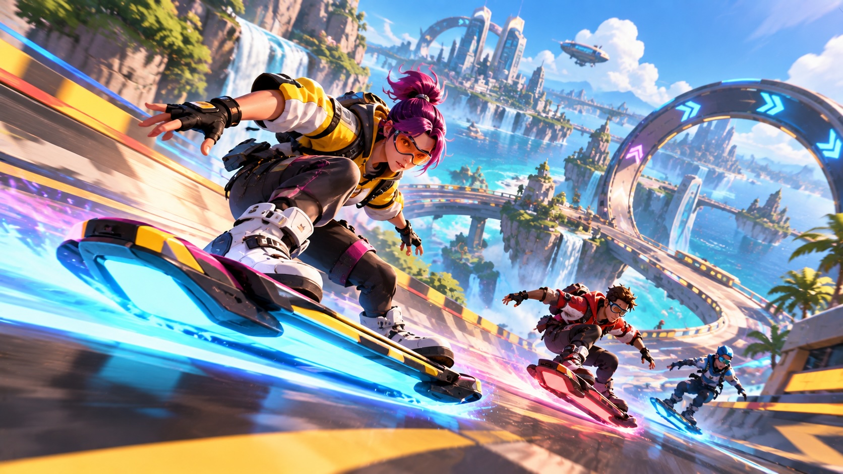 Безкоштовна аркадна гонка Hyperboard Extreme у Steam