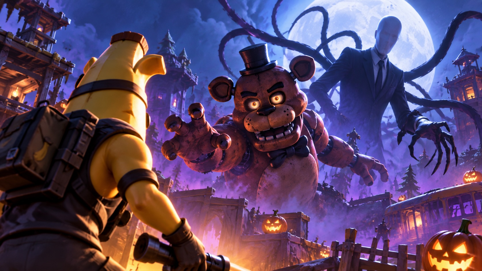 Fortnite показала трейлер Fortnitemares з Фредді й Слендерменом